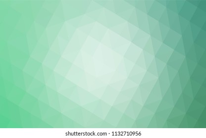 Light Green vector abstract polygonal pattern. Glitter abstract illustration with an elegant triangles. A new texture for your web site.
