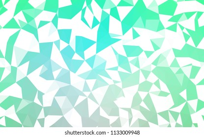 Light Green vector abstract polygonal pattern. Colorful illustration in polygonal style with gradient. Brand new design for your business.