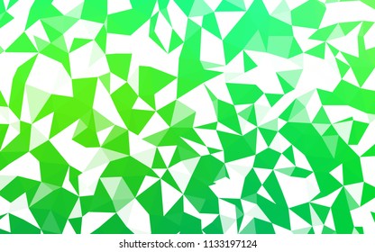 Light Green vector abstract polygonal pattern. Polygonal abstract illustration with gradient. Triangular pattern for your design.