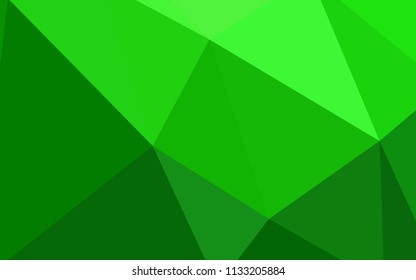 Light Green vector abstract polygonal background. A completely new color illustration in a polygonal style. A completely new design for your leaflet.