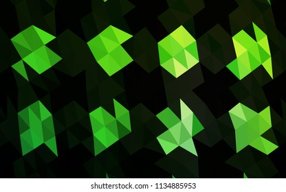 Light Green vector abstract polygonal layout. A completely new color illustration in a vague style. The template can be used as a background for cell phones.