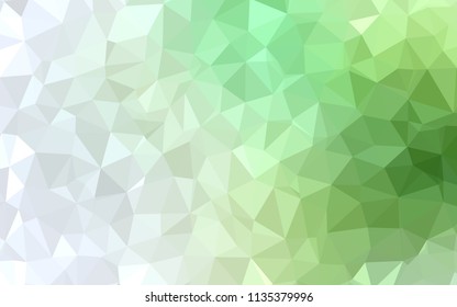 Light Green vector abstract polygonal pattern. Colorful abstract illustration with triangles. Completely new template for your banner.