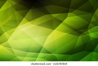 Light Green vector abstract polygonal pattern. Modern abstract illustration with triangles. A completely new design for your leaflet.