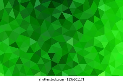 Light Green vector abstract polygonal template. Creative geometric illustration in Origami style with gradient. Polygonal design for your web site.