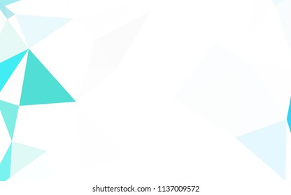 Light Green vector abstract polygonal template. Modern abstract illustration with triangles. Triangular pattern for your design.