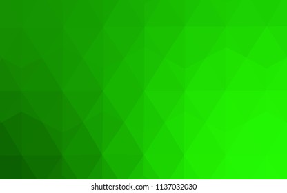 Light Green vector abstract polygonal pattern. Triangular geometric sample with gradient.  New template for your brand book.
