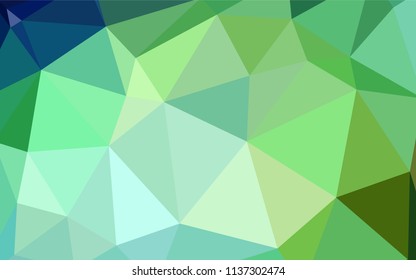 Light Green vector abstract polygonal background. A sample with polygonal shapes. A completely new design for your leaflet.