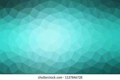 Light Green vector abstract polygonal background. Creative illustration in halftone style with triangles. A completely new design for your leaflet.