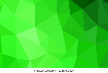 Light Green vector abstract polygonal background. A completely new color illustration in a polygonal style. Brand new design for your business.