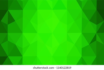 Light Green vector abstract polygonal background. Creative illustration in halftone style with triangles. Polygonal design for your web site.