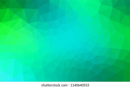 Light Green vector abstract polygonal pattern. Colorful abstract illustration with triangles. Pattern for a brand book's backdrop.