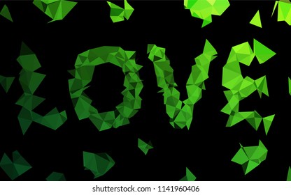 Light Green vector abstract polygonal cover. Colorful illustration in abstract style with gradient. The elegant pattern can be used as part of a brand book.