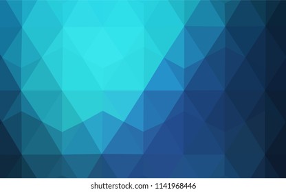 Light Green vector abstract polygonal pattern. Glitter abstract illustration with an elegant triangles. Completely new template for your banner.