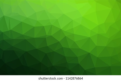 Light Green vector abstract polygonal texture. Creative geometric illustration in Origami style with gradient. Triangular pattern for your business design.