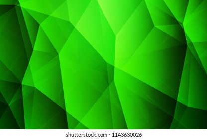Light Green vector abstract polygonal pattern. Colorful abstract illustration with triangles. Triangular pattern for your design.