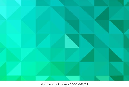 Light Green vector abstract polygonal pattern. Geometric illustration in Origami style with gradient.  A new texture for your web site.