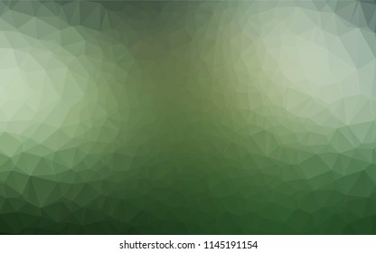Light Green vector abstract polygonal texture. Shining illustration, which consist of triangles. A completely new template for your business design.