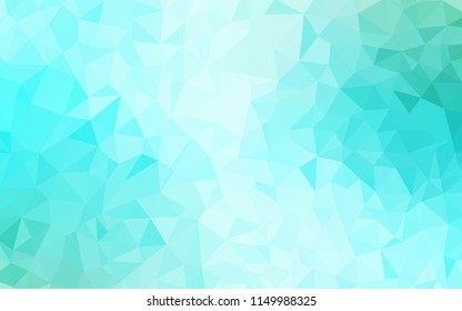 Light Green vector abstract polygonal template. Colorful illustration in polygonal style with gradient. Textured pattern for your backgrounds.