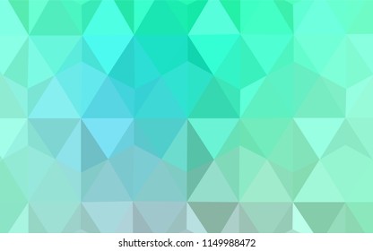 Light Green vector abstract polygonal background. Glitter abstract illustration with an elegant triangles. Triangular pattern for your design.