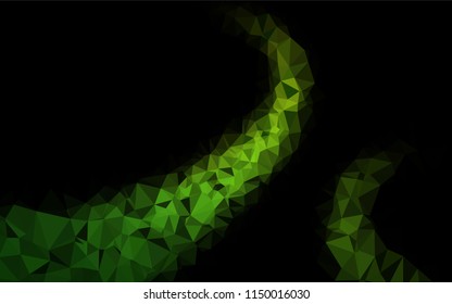 Light Green vector abstract polygonal layout. Geometric illustration in Origami style with gradient.  The textured pattern can be used for background.