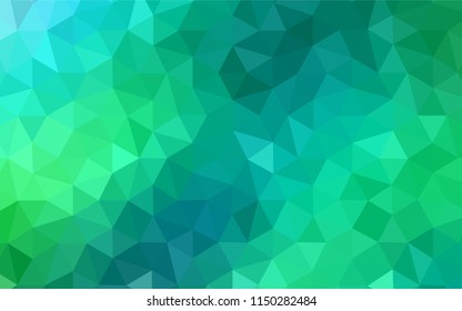 Light Green vector abstract polygonal pattern. Polygonal abstract illustration with gradient. A completely new design for your leaflet.