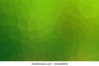 Light Green vector abstract polygonal layout. Geometric illustration in Origami style with gradient.  The textured pattern can be used for background.