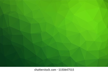 Light Green vector abstract polygonal cover. Glitter abstract illustration with an elegant design. The elegant pattern can be used as part of a brand book.
