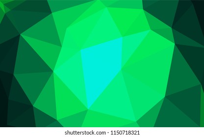 Light Green vector abstract polygonal pattern. Modern abstract illustration with triangles. Template for cell phone's backgrounds.