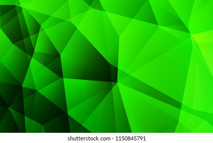 Light Green vector abstract polygonal template. Colorful abstract illustration with triangles. New template for your brand book.
