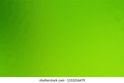 Light Green vector abstract polygonal cover. Triangular geometric sample with gradient.  The best triangular design for your business.