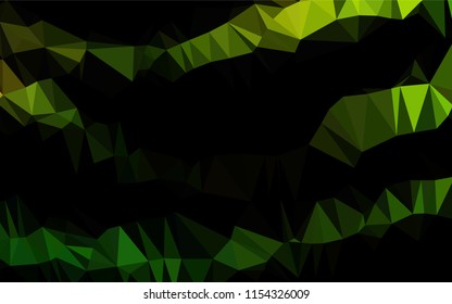 Light Green vector abstract polygonal texture. Geometric illustration in Origami style with gradient.  Brand new style for your business design.