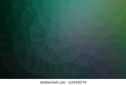 Light Green vector abstract polygonal cover. Colorful illustration in abstract style with gradient. The polygonal design can be used for your web site.