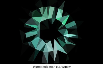 Light Green vector abstract polygonal texture. Glitter abstract illustration with an elegant design. The elegant pattern can be used as part of a brand book.