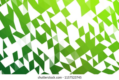 Light Green vector abstract polygonal texture. Glitter abstract illustration with an elegant design. The completely new template can be used for your brand book.