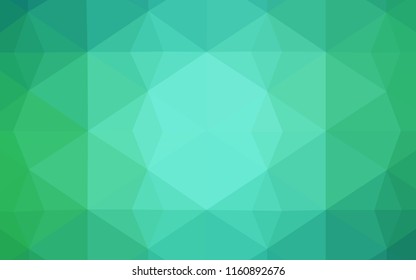 Light Green vector abstract polygonal template. Elegant bright polygonal illustration with gradient. A new texture for your web site.