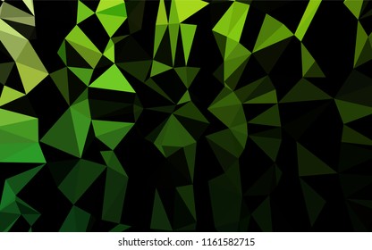 Light Green vector abstract polygonal cover. Shining colored illustration in a Brand new style. The best triangular design for your business.