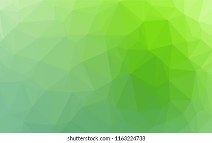 Light Green vector abstract polygonal layout. Creative geometric illustration in Origami style with gradient. The textured pattern can be used for background.