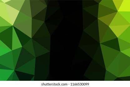 Light Green vector abstract polygonal cover. Brand new colored illustration in blurry style with gradient. The best triangular design for your business.
