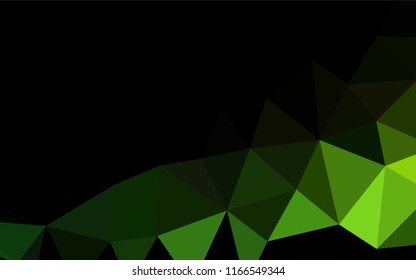 Light Green vector abstract polygonal layout. Triangular geometric sample with gradient.  The elegant pattern can be used as part of a brand book.