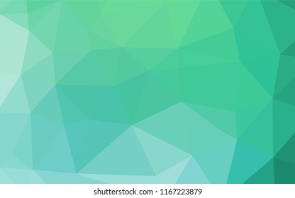 Light Green vector abstract polygonal cover. Glitter abstract illustration with an elegant design. The completely new template can be used for your brand book.