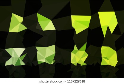 Light Green vector abstract polygonal texture. A completely new color illustration in a vague style. The textured pattern can be used for background.