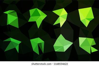 Light Green vector abstract polygonal layout. An elegant bright illustration with gradient. A new texture for your design.