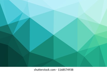 Light Green vector abstract polygonal cover. Colorful illustration in abstract style with gradient. Brand new style for your business design.