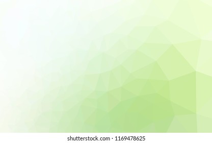 Light Green vector abstract polygonal layout. Brand new colored illustration in blurry style with gradient. Triangular pattern for your business design.