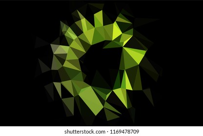 Light Green vector abstract polygonal cover. Geometric illustration in Origami style with gradient.  Brand new design for your business.