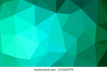 Light Green vector abstract polygonal pattern. Glitter abstract illustration with an elegant triangles. Triangular pattern for your design.
