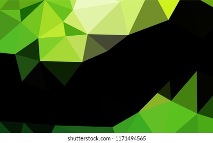 Light Green vector abstract polygonal layout. Geometric illustration in Origami style with gradient.  The elegant pattern can be used as part of a brand book.