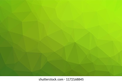 Light Green vector abstract polygonal cover. Shining illustration, which consist of triangles. A completely new template for your business design.