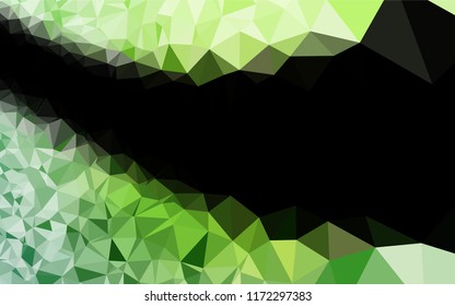 Light Green vector abstract polygonal cover. Shining illustration, which consist of triangles. A completely new design for your business.