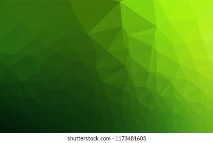Light Green vector abstract polygonal cover. Colorful illustration in abstract style with gradient. The polygonal design can be used for your web site.